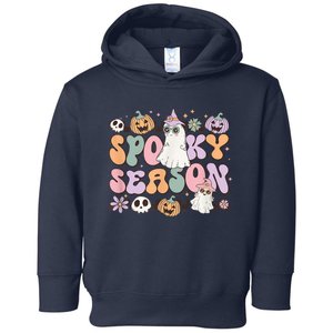 Retro Spooky Season Halloween Ghost Graphic Tee Gift Toddler Hoodie