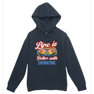 Retro Sunset Slogan / Life Is Better With Snow Kiting! Great Gift Urban Pullover Hoodie