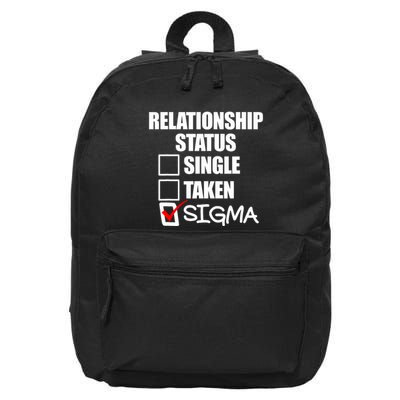 Relationship Status Sigma 16 in Basic Backpack