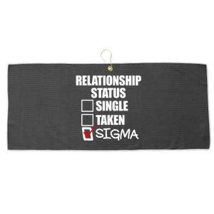 Relationship Status Sigma Large Microfiber Waffle Golf Towel