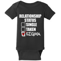 Relationship Status Sigma Baby Bodysuit