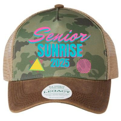 Retro Senior Sunrise 2025 High School 12th Twelfth Grade Legacy Tie Dye Trucker Hat