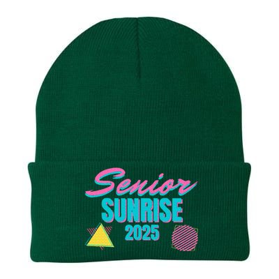 Retro Senior Sunrise 2025 High School 12th Twelfth Grade Knit Cap Winter Beanie