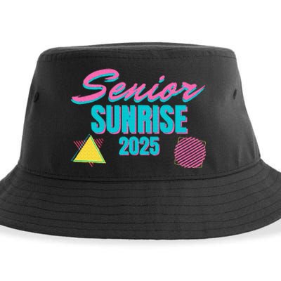 Retro Senior Sunrise 2025 High School 12th Twelfth Grade Sustainable Bucket Hat