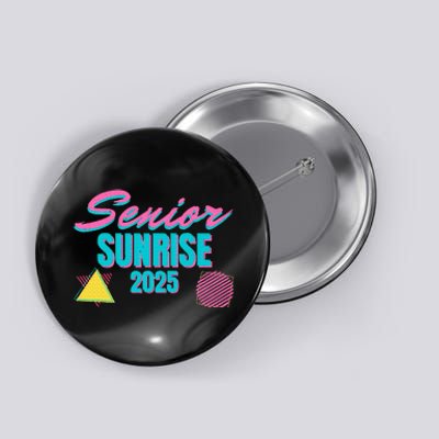 Retro Senior Sunrise 2025 High School 12th Twelfth Grade Button