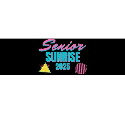 Retro Senior Sunrise 2025 High School 12th Twelfth Grade Bumper Sticker