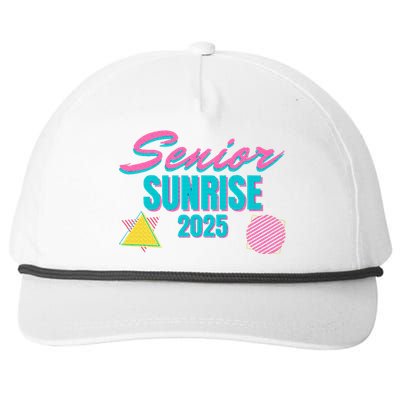 Retro Senior Sunrise 2025 High School 12th Twelfth Grade Snapback Five-Panel Rope Hat