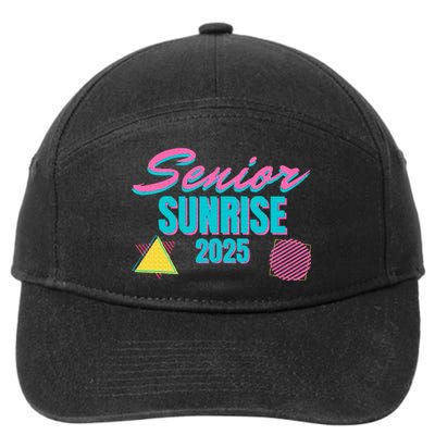 Retro Senior Sunrise 2025 High School 12th Twelfth Grade 7-Panel Snapback Hat