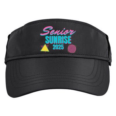 Retro Senior Sunrise 2025 High School 12th Twelfth Grade Adult Drive Performance Visor