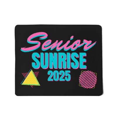 Retro Senior Sunrise 2025 High School 12th Twelfth Grade Mousepad