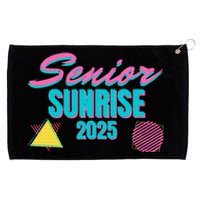 Retro Senior Sunrise 2025 High School 12th Twelfth Grade Grommeted Golf Towel