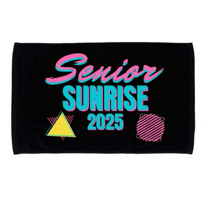 Retro Senior Sunrise 2025 High School 12th Twelfth Grade Microfiber Hand Towel