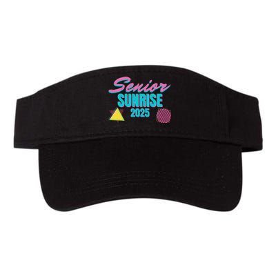 Retro Senior Sunrise 2025 High School 12th Twelfth Grade Valucap Bio-Washed Visor