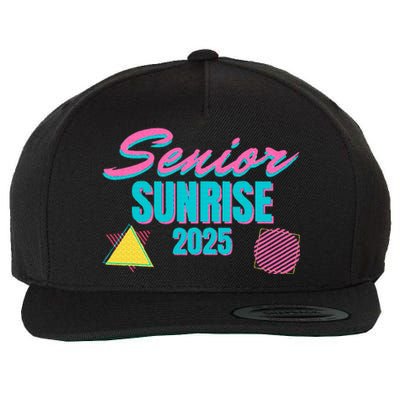 Retro Senior Sunrise 2025 High School 12th Twelfth Grade Wool Snapback Cap