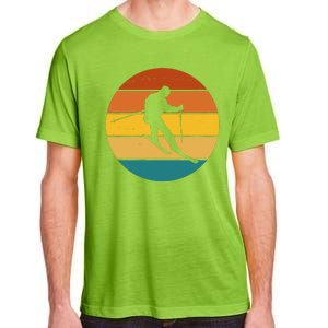 Retro Sunset Ski Lover Gift Adult ChromaSoft Performance T-Shirt