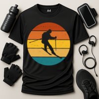 Retro Sunset Ski Lover Gift Cooling Performance Crew T-Shirt