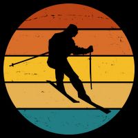 Retro Sunset Ski Lover Gift Cooling Performance Crew T-Shirt