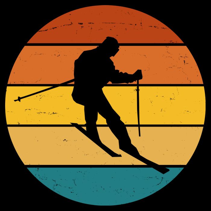 Retro Sunset Ski Lover Gift Cooling Performance Crew T-Shirt