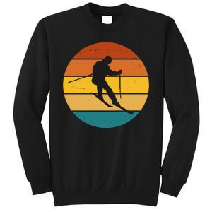 Retro Sunset Ski Lover Gift Sweatshirt