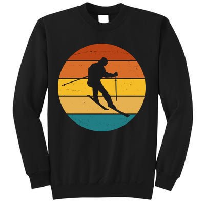 Retro Sunset Ski Lover Gift Sweatshirt