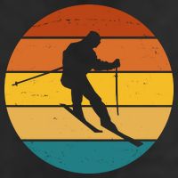 Retro Sunset Ski Lover Gift Adult Drive Performance Visor