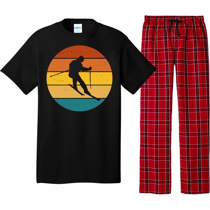 Retro Sunset Ski Lover Gift Pajama Set