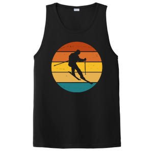 Retro Sunset Ski Lover Gift PosiCharge Competitor Tank