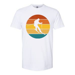 Retro Sunset Ski Lover Gift Softstyle CVC T-Shirt