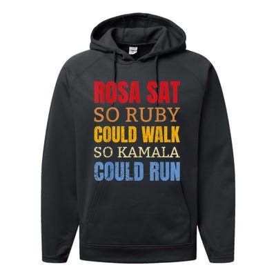 Rosa Sat So Ruby Could Walk So Kamala | Black History Performance Fleece Hoodie