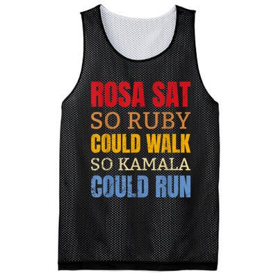 Rosa Sat So Ruby Could Walk So Kamala | Black History Mesh Reversible Basketball Jersey Tank