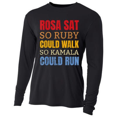 Rosa Sat So Ruby Could Walk So Kamala | Black History Cooling Performance Long Sleeve Crew