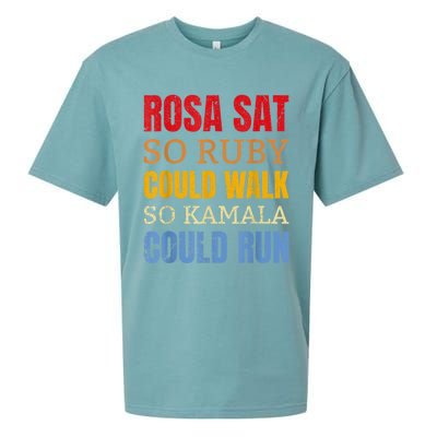 Rosa Sat So Ruby Could Walk So Kamala | Black History Sueded Cloud Jersey T-Shirt