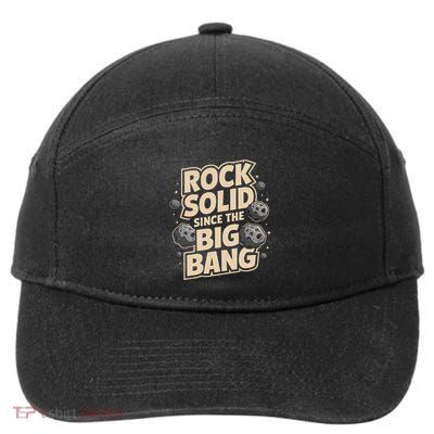 Rock Solid Since The Big Bang Funny Asteroid Meteor .Png 7-Panel Snapback Hat