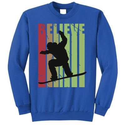 Retro Snowboarding Snow Boarding Ski Skier Gift Sweatshirt