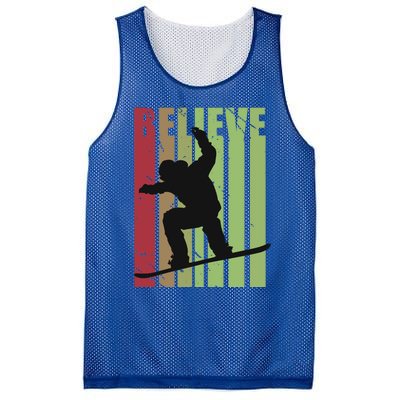 Retro Snowboarding Snow Boarding Ski Skier Gift Mesh Reversible Basketball Jersey Tank