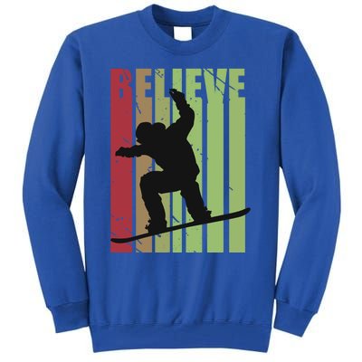 Retro Snowboarding Snow Boarding Ski Skier Gift Tall Sweatshirt