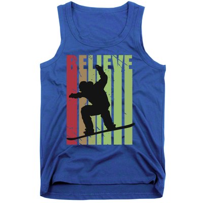 Retro Snowboarding Snow Boarding Ski Skier Gift Tank Top