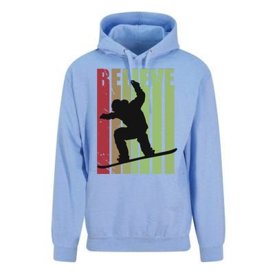 Retro Snowboarding Snow Boarding Ski Skier Gift Unisex Surf Hoodie