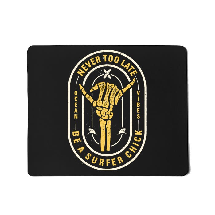 Retro Surfing Summer Logo Mousepad