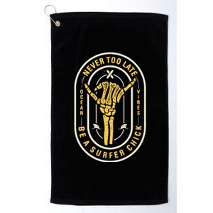 Retro Surfing Summer Logo Platinum Collection Golf Towel