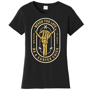 Retro Surfing Summer Logo Women's T-Shirt