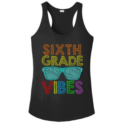 Retro Sunglasses Sixth Grade Vibes 1St Day Of School Funny Gift Ladies PosiCharge Competitor Racerback Tank