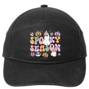 Retro Spooky Season Halloween Ghost 7-Panel Snapback Hat