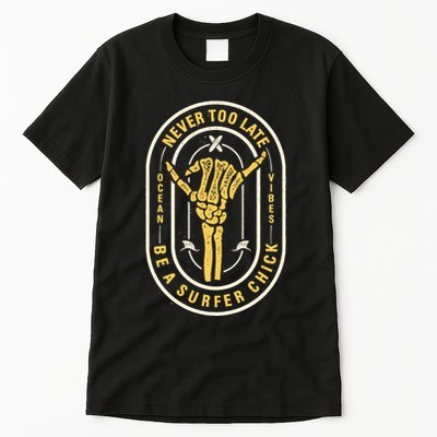 Retro Surfing Summer Logo Tall T-Shirt