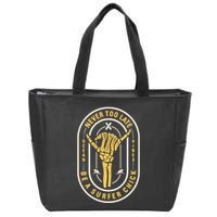 Retro Surfing Summer Logo Zip Tote Bag