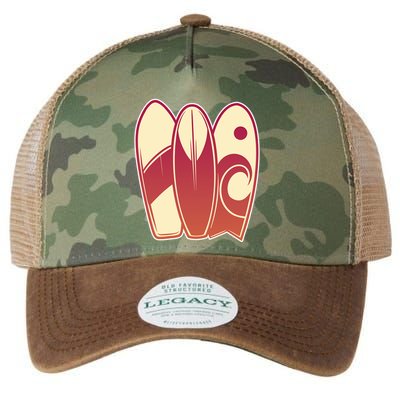 Retro Surfboard Surfing Legacy Tie Dye Trucker Hat