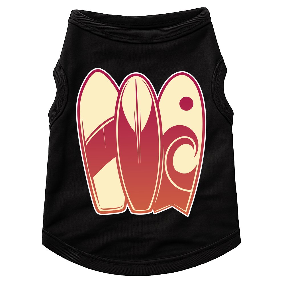 Retro Surfboard Surfing Doggie Tank