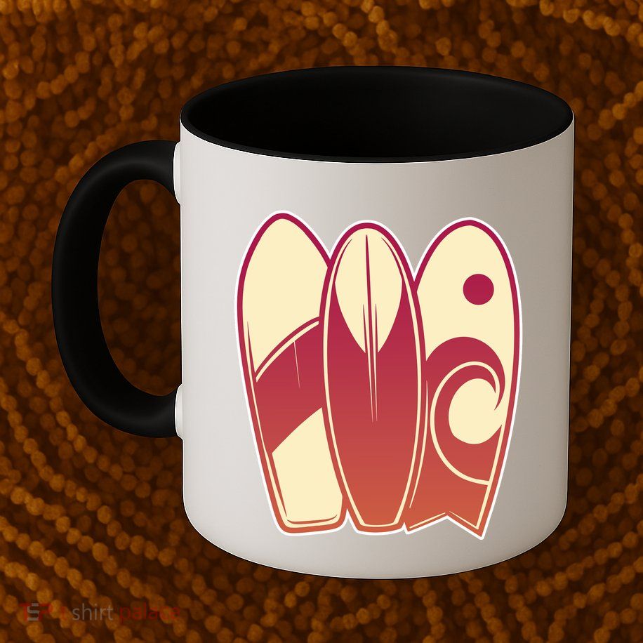 Retro Surfboard Surfing Mug