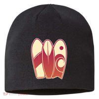 Retro Surfboard Surfing Sustainable Beanie