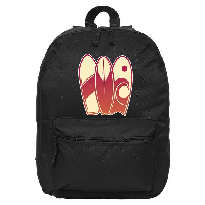 Retro Surfboard Surfing 16 in Basic Backpack